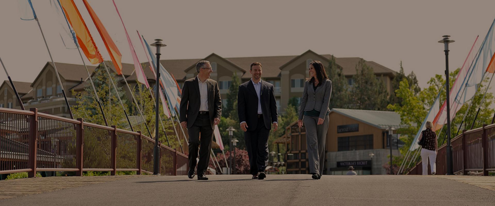 Image of financial planners walking.